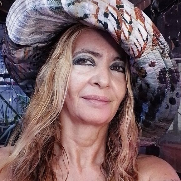 Peackock And Black Silk One Of Kind Hat Large Rim That Stays Up P - Picture 14 of 16